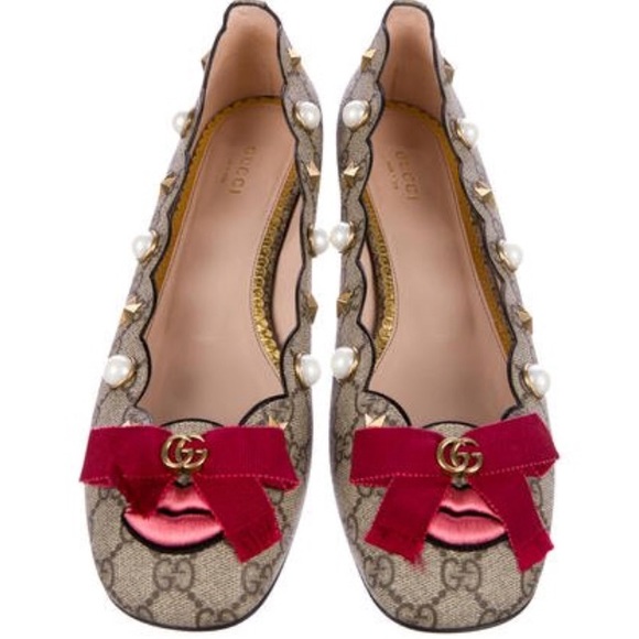 Gucci Shoes - Gucci Lexi Pearly GG Ballerina Flat
